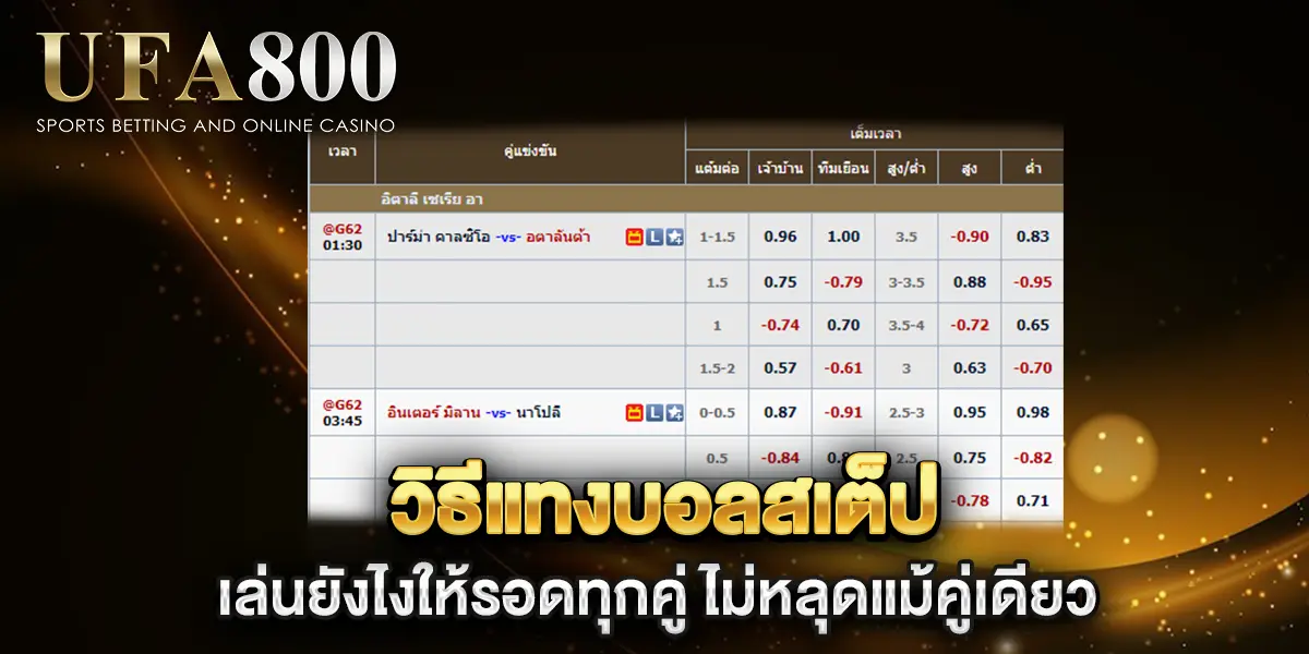 วิธีแทงบอลสเต็ป-เล่นยังไงให้รอดทุกคู่-ไม่หลุดแม้คู่เดียว