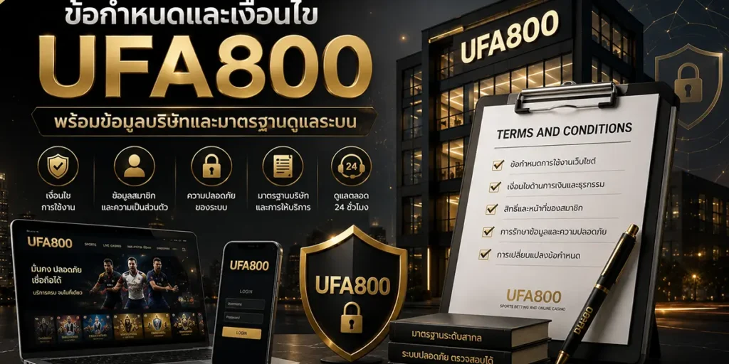 ข้อกำหนดและเงื่อนไข-UFA800-ข้อมูลบริษัทและมาตรฐานดูแลระบบ