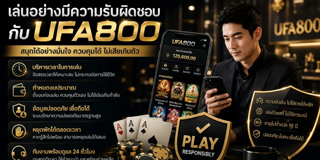 เล่นอย่างมีความรับผิดชอบ-UFA800-พร้อมแนวทางใช้งานที่เหมาะสม